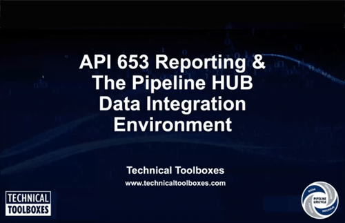 API 653 Reporting and The Pipeline HUB Data Integration Environment