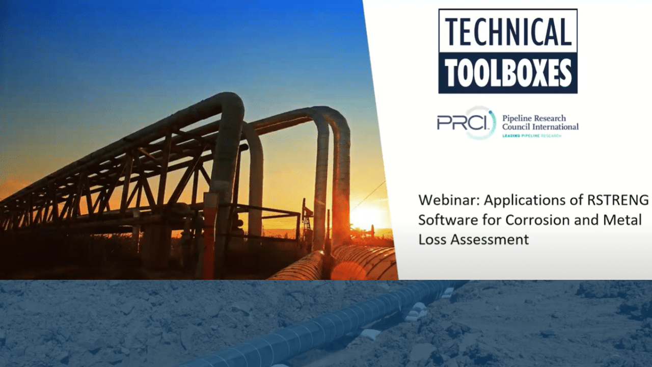 Webinar on Applications of Rstreng software for corrosion and metal loss assessment