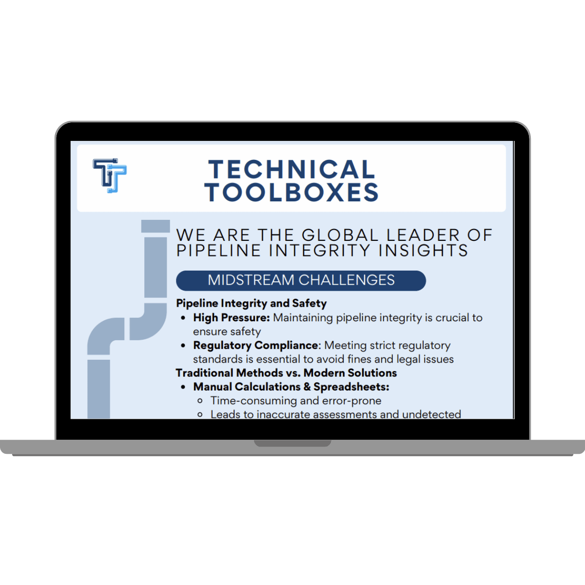 Comply with pipeline regulatory standards with Technical Toolboxes