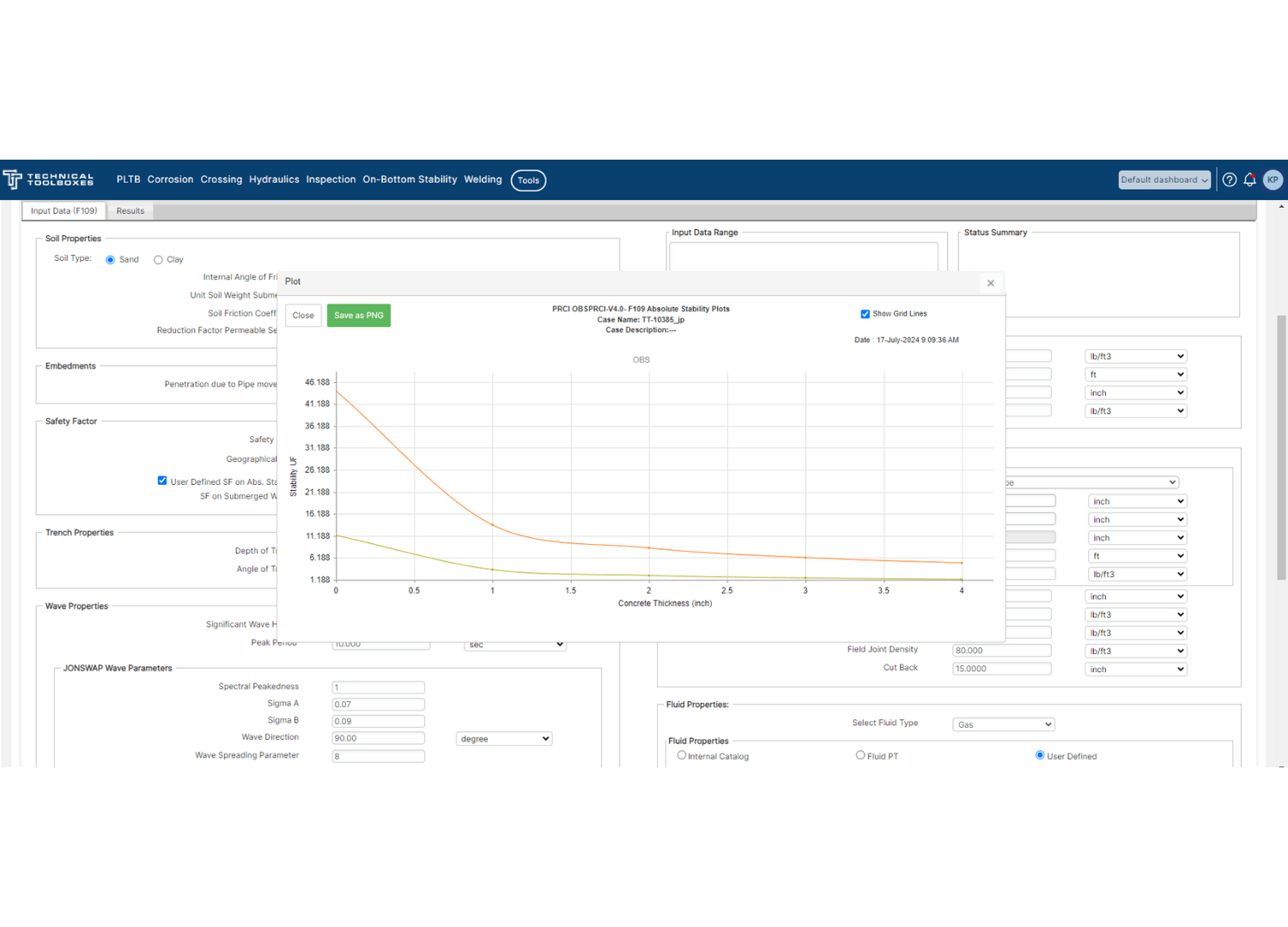 At Technical Toolboxes, we offer advanced solutions like the On-Bottom Stability (OBS) software, which aids in the accurate analysis and simulation of pipeline stability. 