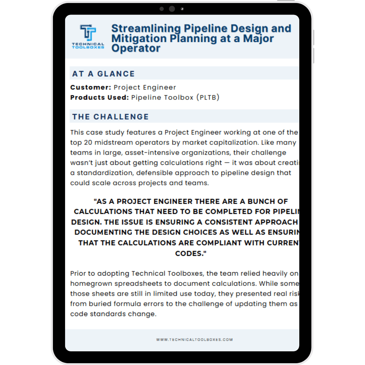 Now, the Pipeline Toolbox (PLTB) is used daily across a variety of engineering scenarios — ranging from standard pressure calculations to estimating emergency blowdown times.
