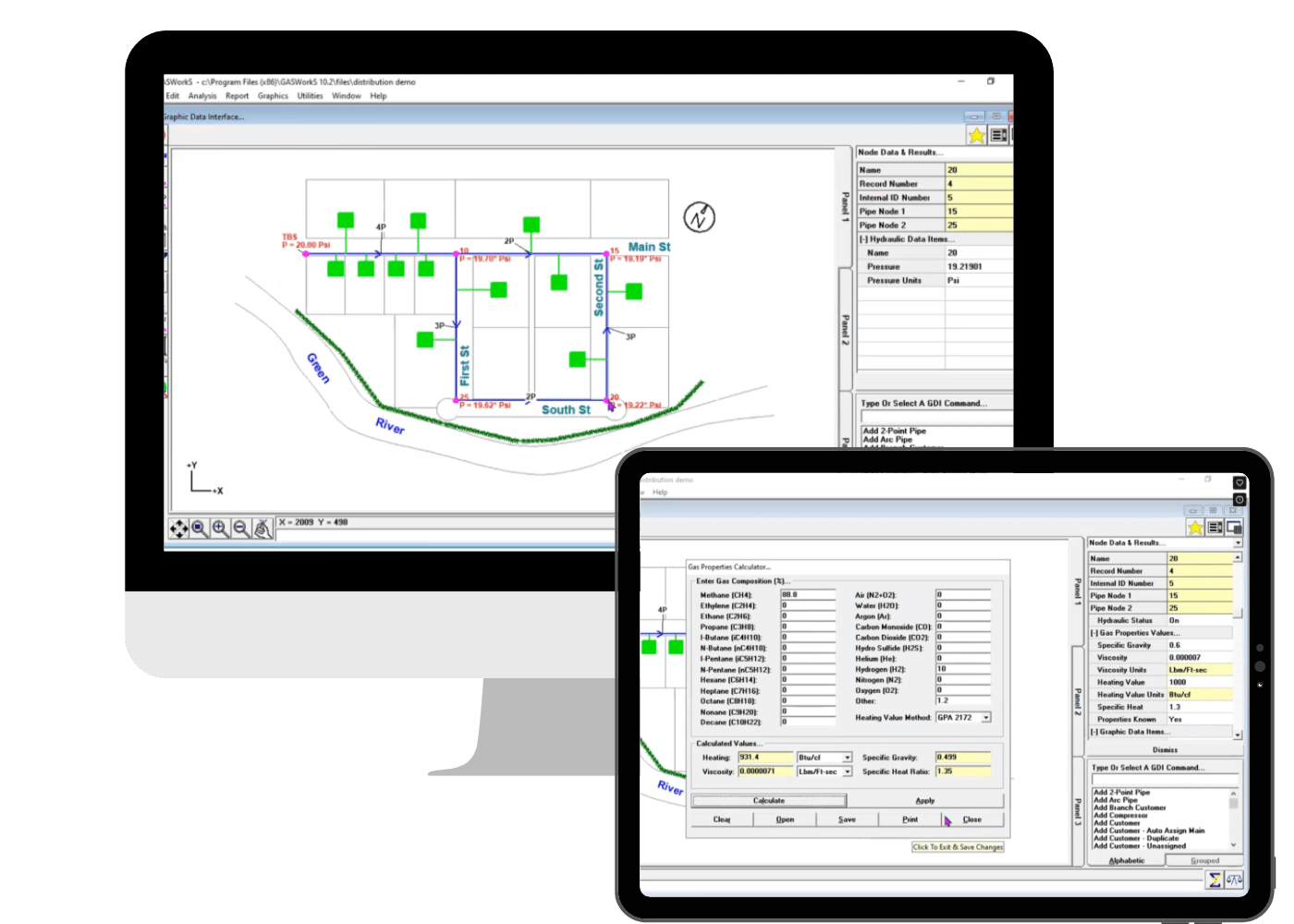 GASWorkS is A trusted, steady-state network modeling tool built for natural gas distribution systems.